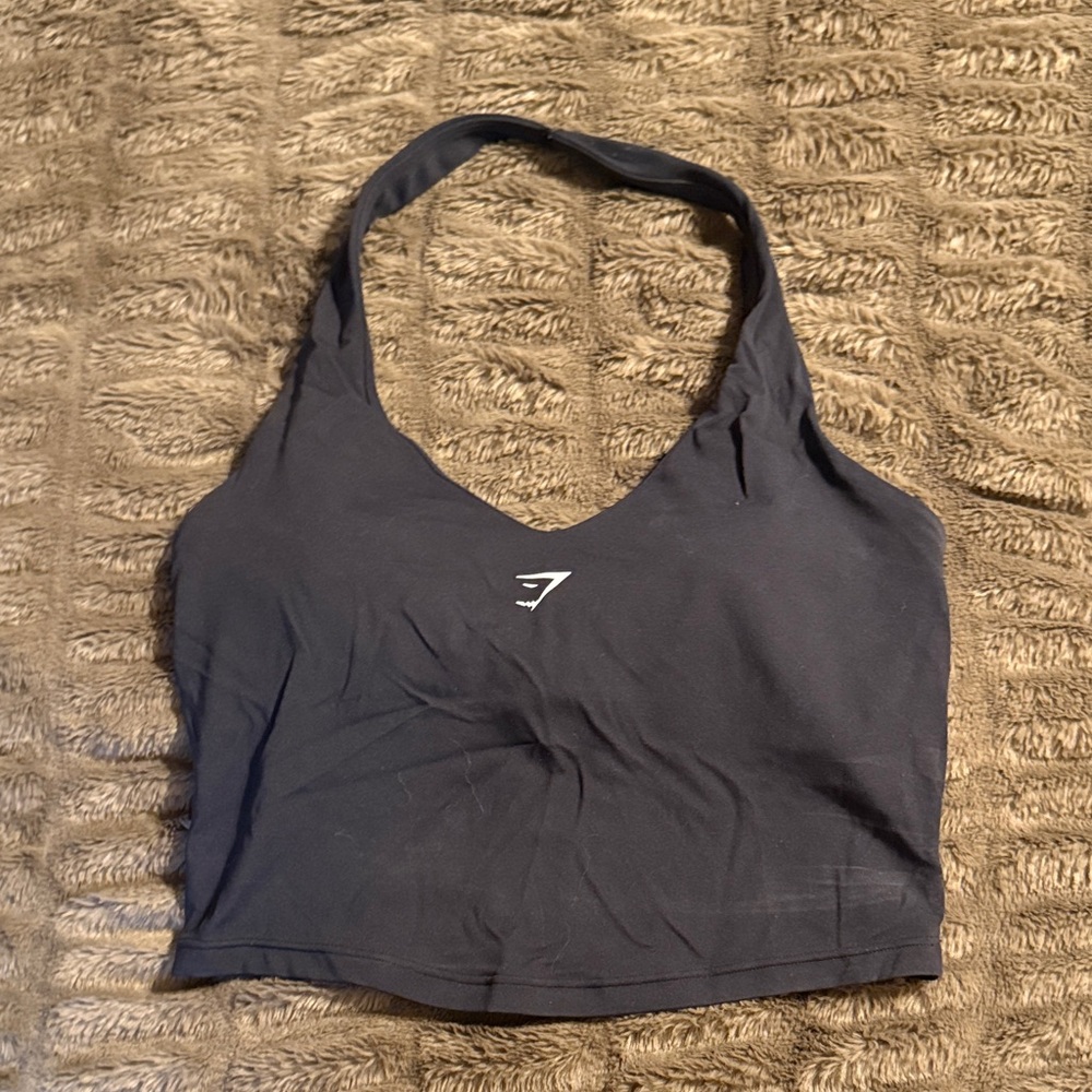 Gymshark Black Halter Crop Top